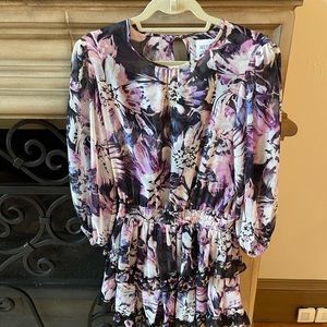 MISA mini purple floral dress size SMALL.